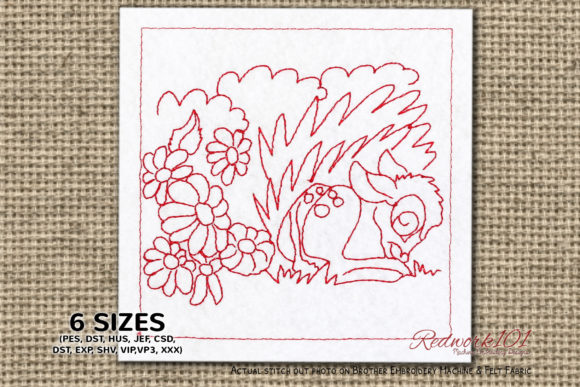 Baby Deer Sleeping Redwork: A Seasonal Design Review