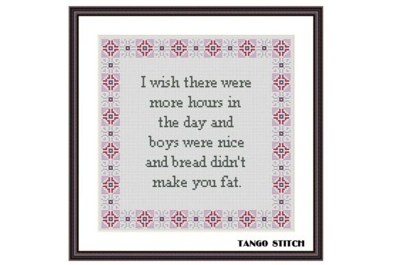 I Wish Funny Quote Cross Stitch Pattern Review