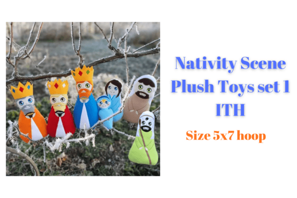 Nativity Scene Plush Toys Set 1 ITH 5x7 Review
