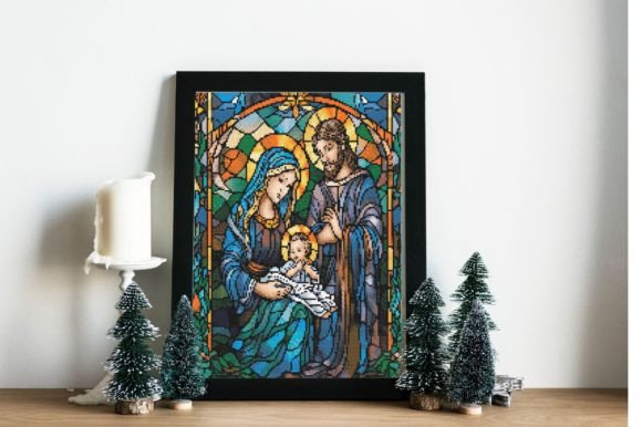Stained Glass Holy Family Cross Stitch Review